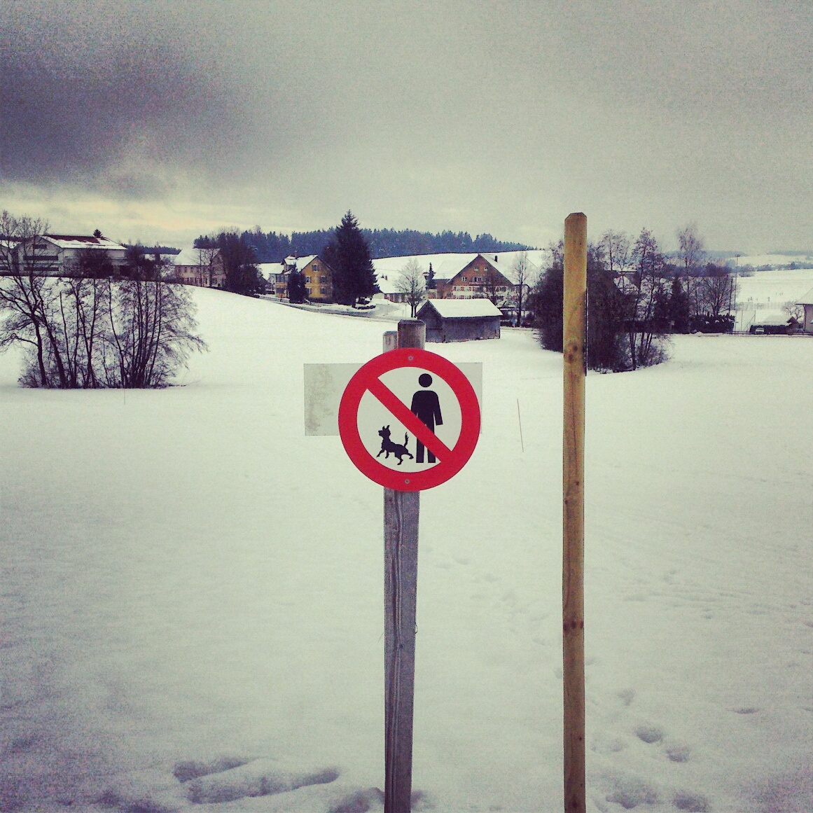nicht spazieren gehen oder verboten für Mensch und Tier?